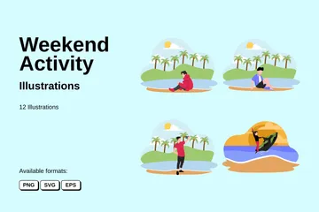 Weekend Activity Illustration Pack