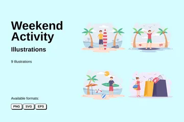 Weekend Activity Illustration Pack