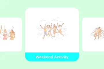 Weekend Activity Illustration Pack