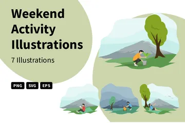 Weekend Activity Illustration Pack