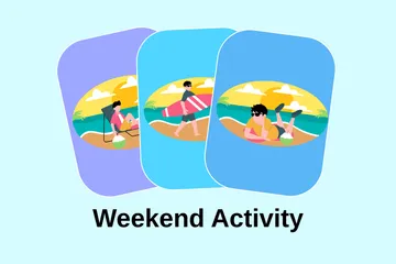 Weekend Activity Illustration Pack