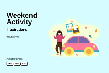 Weekend Activity Illustration Pack