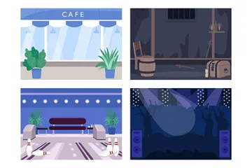 Weekend Entertainment Spot Illustration Pack