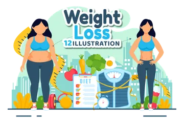 Weight Loss Illustration Pack