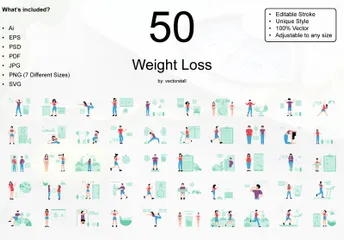 Weight Loss Illustration Pack