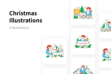 Weihnachten Illustrationspack