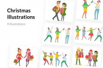 Weihnachten Illustrationspack