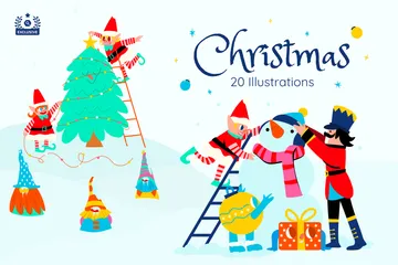 Weihnachten Illustrationspack