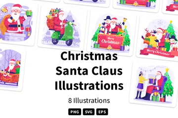 Weihnachtsmann Illustrationspack