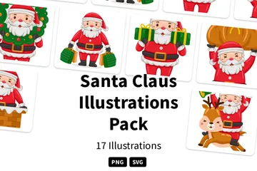 Weihnachtsmann Illustrationspack