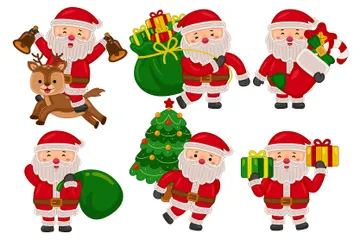 Weihnachtsmann Illustrationspack