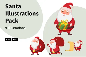 Weihnachtsmann Illustrationspack