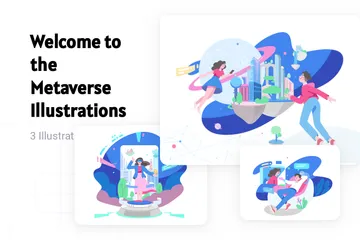 Welcome To The Metaverse Illustration Pack