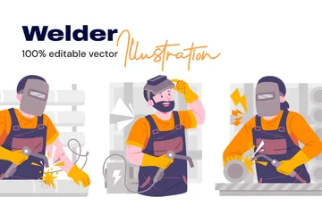 Welder Illustration Pack