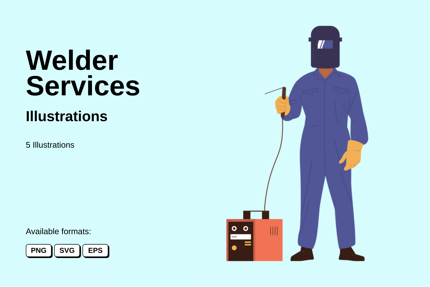 Premium Welder Services Illustration pack from Services Illustrations