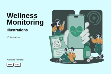 Wellness Monitoring Illustration Pack