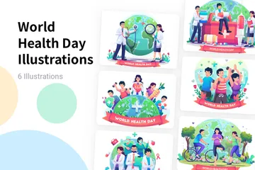 Weltgesundheitstag Illustrationspack