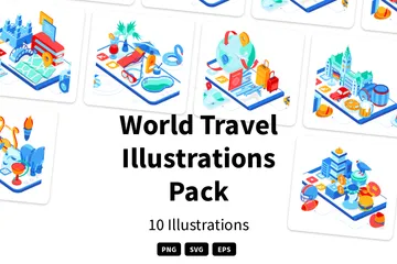 Weltreise Illustrationspack