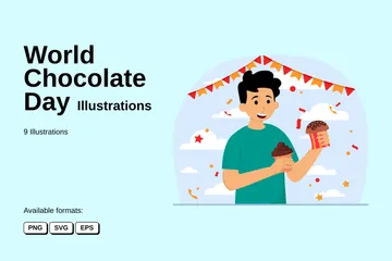 Weltschokoladentag Illustrationspack