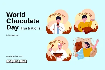 Weltschokoladentag Illustrationspack