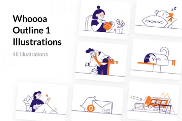 Whoooa Aperçu 1 Pack d'Illustrations