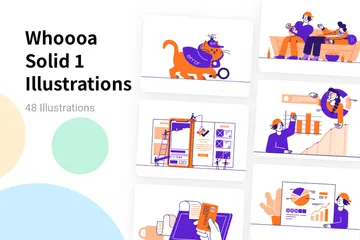 Whoooa Solide 1 Pack d'Illustrations