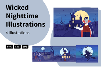 Wicked Nighttime Illustration Pack