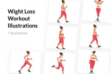 Wight Loss Workout Illustration Pack
