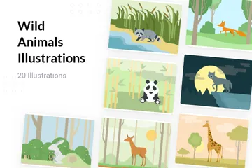 Wild Animals Illustration Pack