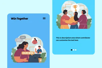 Win Together Illustration Pack