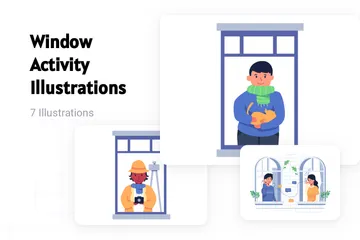 Window Activity Illustration Pack