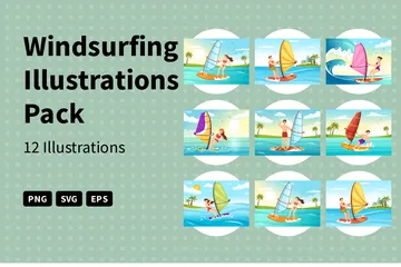 Windsurfing Illustration Pack