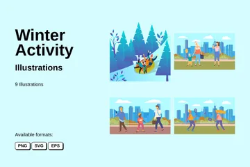 Winter Activity Illustration Pack