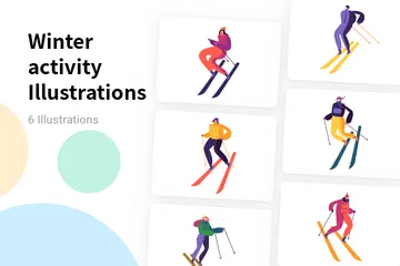 Winter Activity Illustration Pack