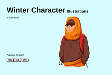 Winter Character Illustration Pack