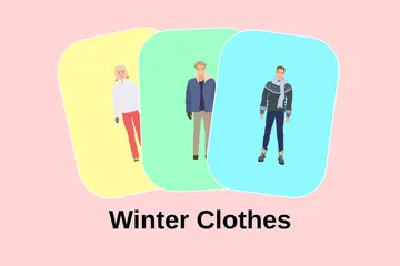 Winter Clothes Illustration Pack