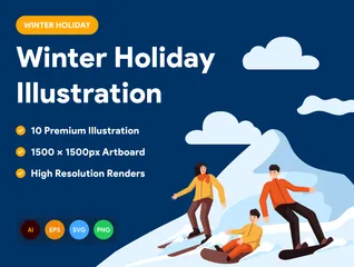 Winter Holiday Illustration Pack