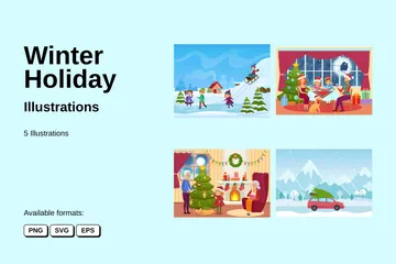 Winter Holiday Illustration Pack