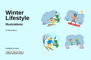 Winter Lifestyle Illustration Pack
