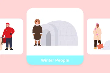 Winter People Illustration Pack