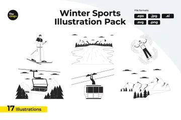Winter Sports Illustration Pack