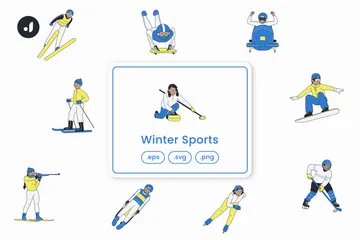 Winter Sports Illustration Pack