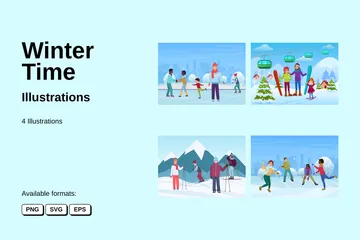 Winterzeit Illustrationspack