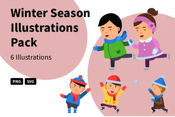 Wintersaison Illustrationspack