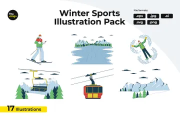 Wintersport Illustrationspack