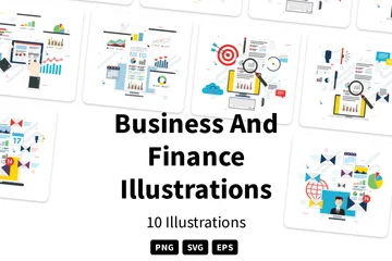 Geschäft und Finanzen Illustrationspack