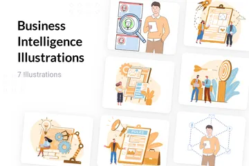 Business Intelligence Illustration Pack