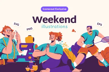 Wochenende Illustrationspack