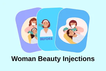 Woman Beauty Injections Illustration Pack