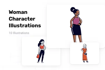 Woman Character Illustration Pack